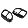 2pcs Gloss Black Car Tail Exhaust Pipe Cover Trim Stainless