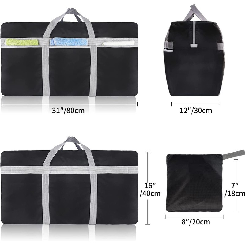 Foldable Travel Bag, 96L Extra Large Holdall Bag, Packable Duffle