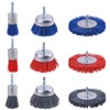 9 Pieces Grinding Attachment for Drill, Nylon Brush with 1/4