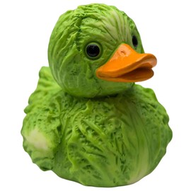 TECHPLUS Vegetable Duck 3D Statue - Whimsical Garden Ornaments and Figurines, Resin Sculpture for Car Dashboard, Home, Office, Desktop, Kitchen Decoration, Novelty Gift (Green B)