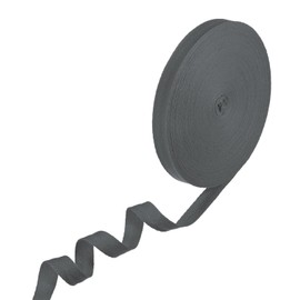 M METERXITY Cotton Twill Tape, (15mm)5/8 Inch 23 Yards Cotton Twill Ribbon Bias Binding Tape Natural Herringbone Webbing Trim for Apron Sewing/Gift Wrapping/Craft DIY [Dark Gray]