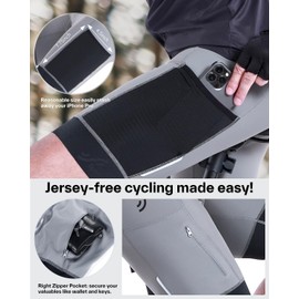 Sportneer Men's Cycling Shorts with Seat Padding 4D Padded Cycling Shorts Oversized Mesh Pocket Men's Cycling Shorts Abdominal Decompression Design, M-3XL