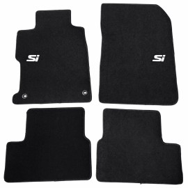 Unbranded Fit 12-15 Honda Civic Coupe 2DR Black Nylon Floor Mats Carpets Non Slip
