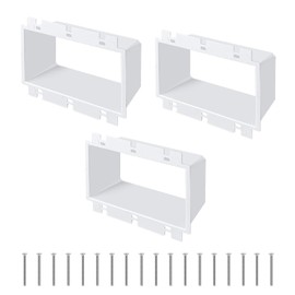 3Pcs BE3-3 Electrical Outlet Box Extenders, (3-Gang) Box Extender with 18Pcs Screws Power Switch Heavy Duty Plastic Unit Receptacle Extender, Receptacle Power Switch Accessories