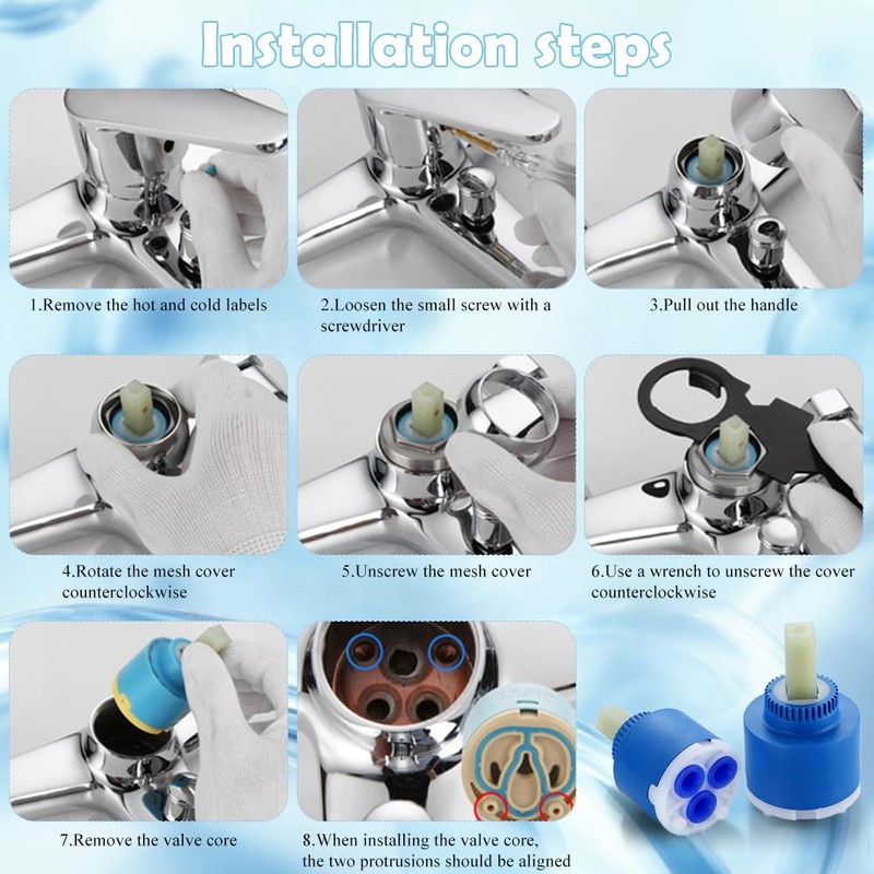 Pack of 2 Cartridge Tap for Blanco Cartridge 35 mm,