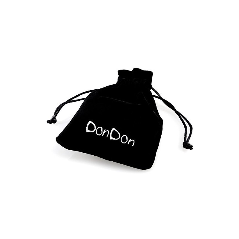 DonDon Rubber Necklace with Hand Grenade Pendant Stainless Steel in