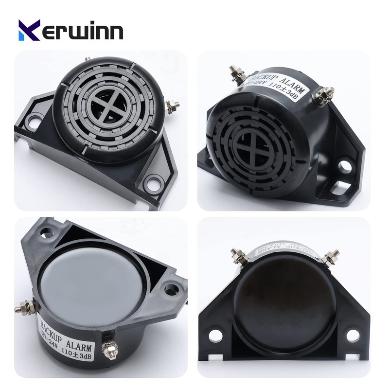 KERWINN Backup Alarm 12V-24V 110±3DB,Waterproof Beeper Backup Alarm for Trucks,forklifts,Van