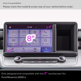 INNOSURE Glass Screen Protector for Ford Maverick (2022-2024) Multi-media 8 Inch Touchscreen Anti Finger Print/Glare (Matte)