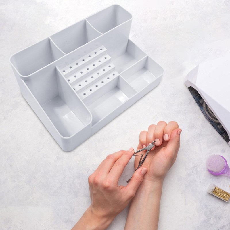 Harilla Nagelkunst Poliermahlen Organisator 28 Löcher Bohrhalter Leichte Raumeinsparung für