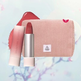 3CE Olive Young 3CE Cashmere Hug Lipstick Knit + Pouch / 올리브영 3CE 캐시미어 허그 립스틱 니트+파우치