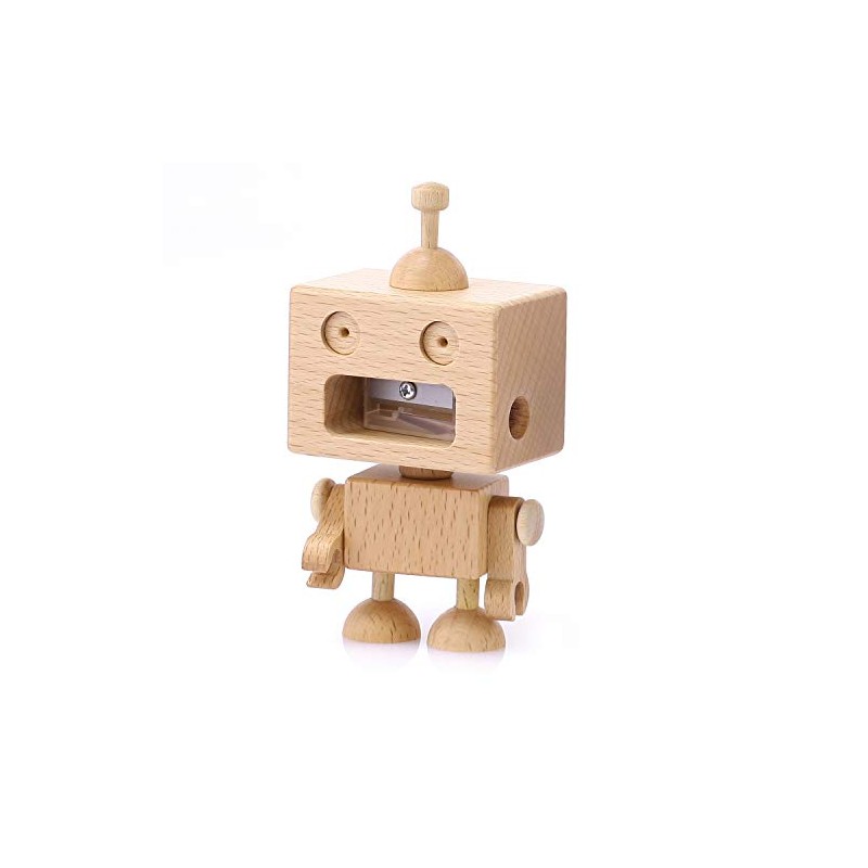 Robot Pencil Sharpener Wood 10 x 5 cm Sharpener School