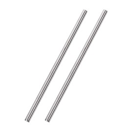 sourcing map Pack of 2 304 Metal Garden Poles, 6 mm x 250 mm Metal Rods for DIY Crafts, Motorcycle, Decoration, Garden