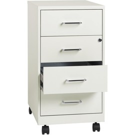 LYS 26-1/2" Mobile Storage Cabinet - 4-Drawer, White