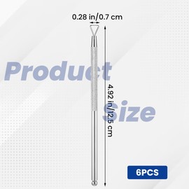 Sibba Lottery Ticket Scratcher Tool 6 Pcs Metal Label Scraper Back Scratchers Reusable Lotto Scratch Off Multi-Use Cuticle Pusher Ticket Reveals Massage Tools Nail Polish Remover