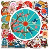 Japanese Traditional Culture Stickers, 50 Pcs Vinyl Waterproof Japan Travel