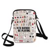 WZMPA Funny Euchre Crossbody Bag Euchre Game Lover Gift I'd