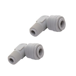 1/4 inch to 1/4 inch Male Thread Push Fit Elbow - Compatible with John Guest Component PI480822S (2)