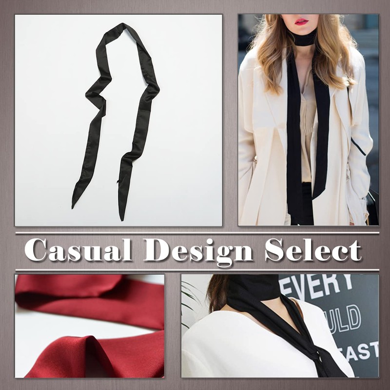 ONE LIMITATION NK002 Men's Stole Scarf, Ribbon Tie, Solid, Thin