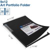 Sooez 30 Pocket Black Art Binder Portfolio Display Book For
