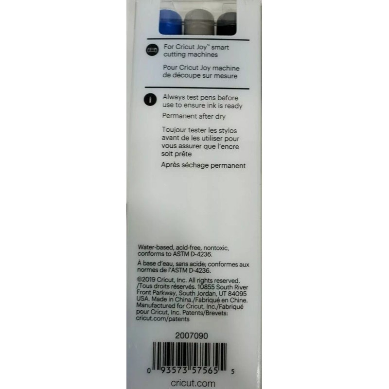 Cricut Joy Gel Pens 1.0 Set NEW Black Gray Blue