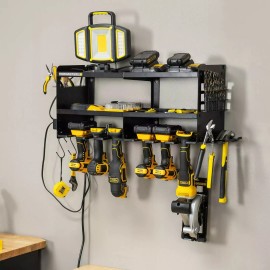 Permasteel 24.6″ 6-Bay Heavy Duty Wall Mounted Power Tool Organizer
