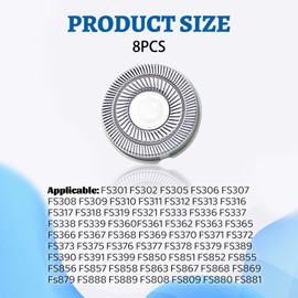 8PCS for Pitbull Replacement Blades, Replacement Heads, Compatible with Multiple Models, for Smooth and Efficient Head, Replacement Blades Compatible with Pitbul