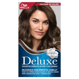 Wella Deluxe Tinte Permanente 5 Castaño Claro, 207 g
