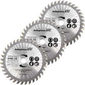 Mini Circular Saw Set of 3 HM Saw Blades Wood Diameter 85 x 10 mm 36 Teeth Suitable for Aldi Duro/Lidl/Norma