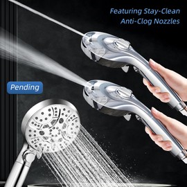 WATFIGBY RV Shower Head with Hose, Shower Head with Handheld, 10 Modes High Pressure Shower Heads for Home/RV/Camper/Travel Trailer, Handheld Shower Head Holder and Extra Long 5ft Stainless Steel Hose