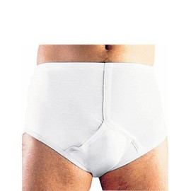 Abena Y-Front Incontinence Brief with Built-in Pad (250ml Absorbency) Washable, Classic Fit in Sizes S to 3XL White