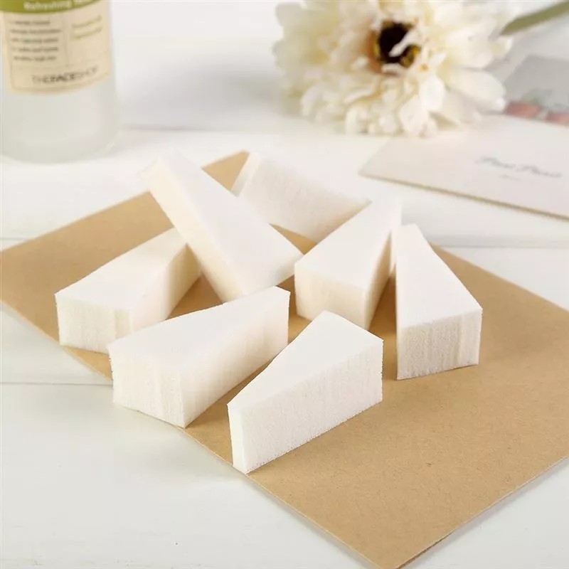Jun Nook Esponja Triangular Maquillaje Tipo Quesitos Pack 100 Piezas