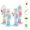 Sewroro Hanging Nutcracker Wooden Nutcracker Soldier Figures Christmas Nutcracker Dolls