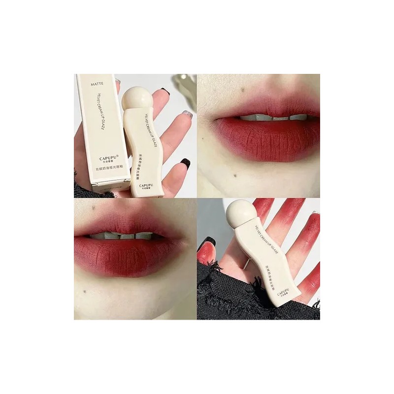 Labial Velvet Terciopelo Larga Duración Labial Koreano Rojo