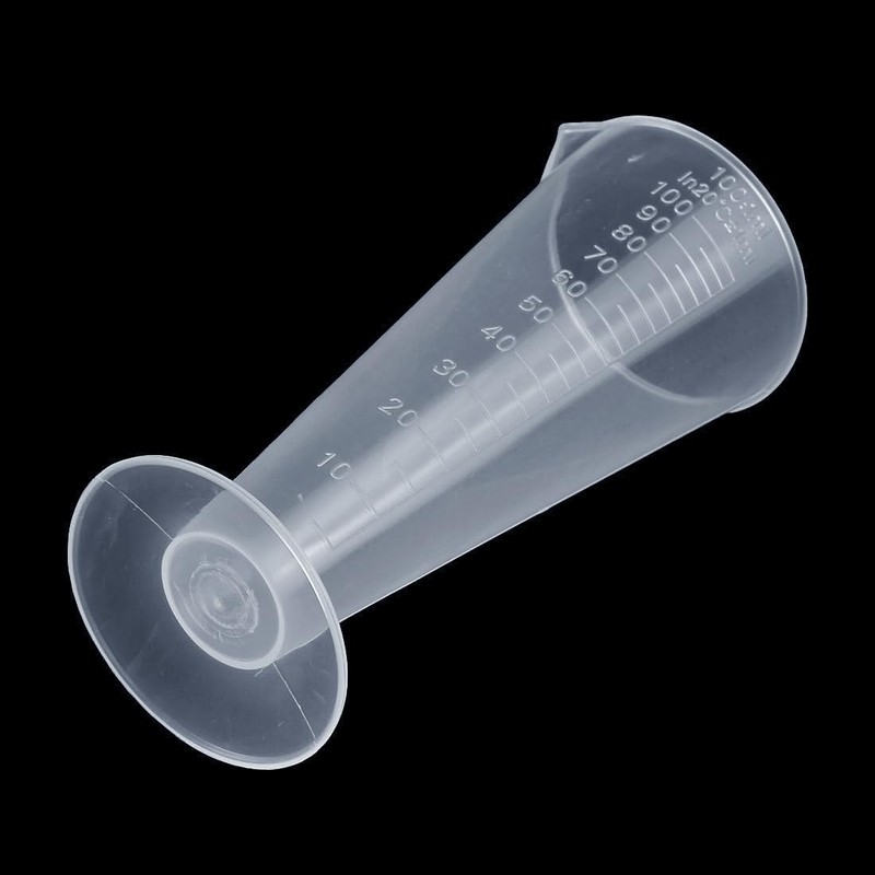 RUIAN Conical Measure Cup 100ml Capacity Cone Shape Translucent Plastic