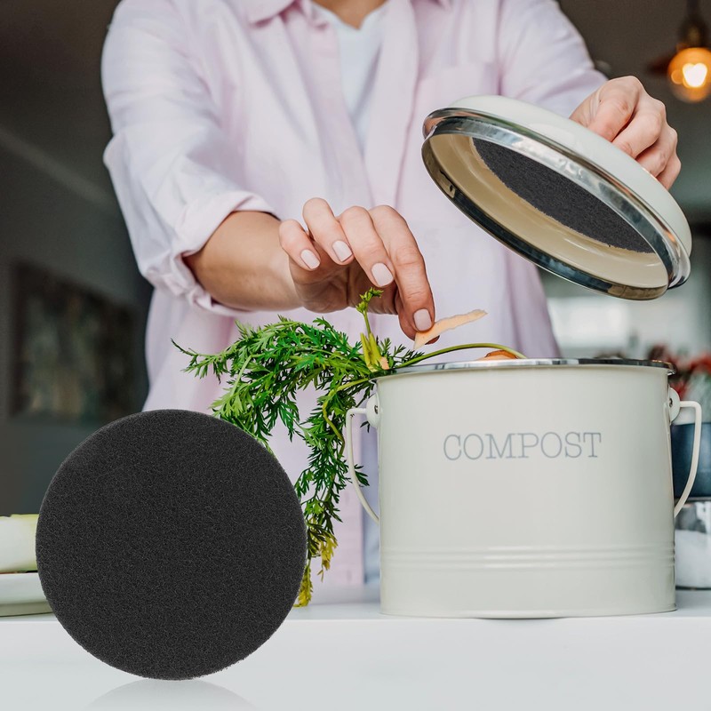 ddLUCK 6 Pack Kitchen Compost Bin Filter, Round Food Waste