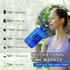 GIFUBOWA 2l Water Bottle with Straw Leak-Proof Motivational Time Marker