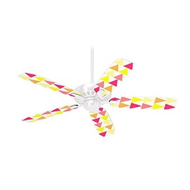 Triangles Warm - Ceiling Fan Skin Kit fits most 42 inch fans (FAN and BLADES SOLD SEPARATELY)