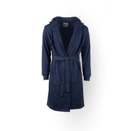 DudeRobe Men's Hooded Robe | As Seen on Shark Tank! - S/M, Navy Blue, Ultimate Comfort and Style for Men's Loungewear
