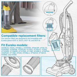 HASMX Replacement HEPA Filter for Eureka Vacuum Series 4700 5550, Boss Power Plus, Envirocare 927, Eureka Maxima Bagless Uprights Models 4700(BLM, LMP, LTA, ONG, RED), 4701A, 4702A, 4703A (2-Pack)