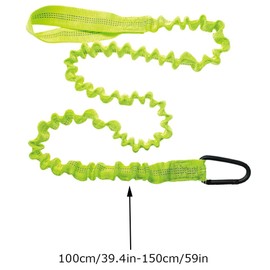 Naisfei Pack of 2 1.5 m Kayak Paddle Lead, Kayak Paddle Lead, Elastic, Elastic Paddle Safety Lead with Carabiner Hook, Kayak Paddle Rope, Safety Paddle Lead, Paddle Leash for Kayak, Boat