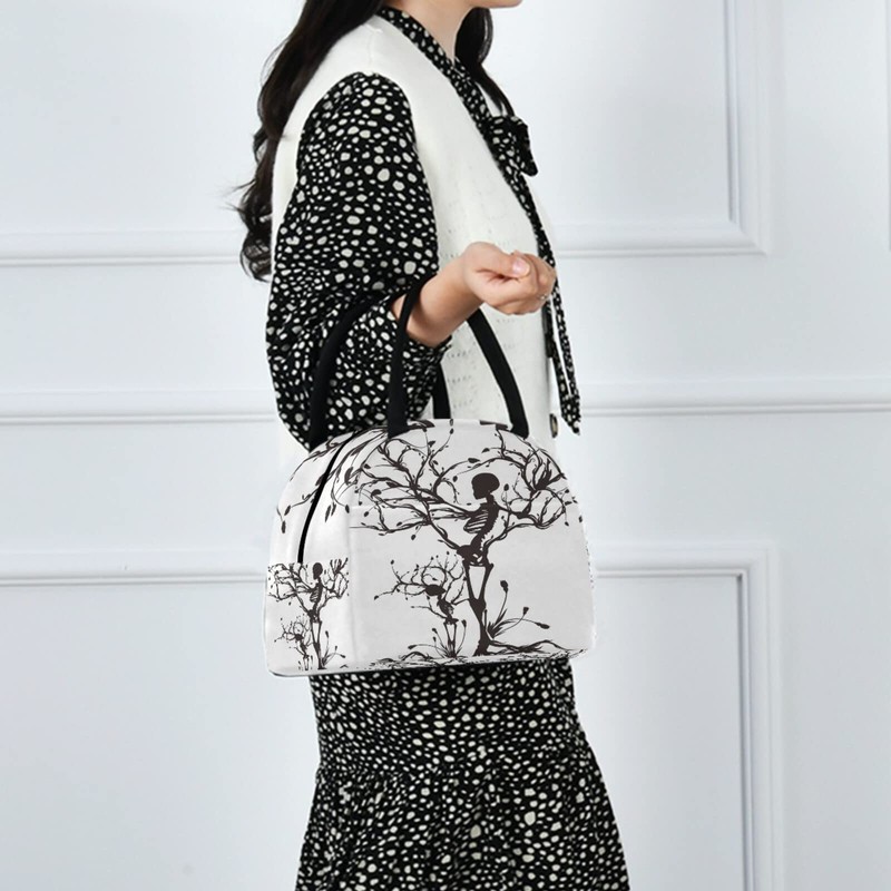 ZZKKO Red Poppies Lunch Bag Box Tote Organizer Lunch Container