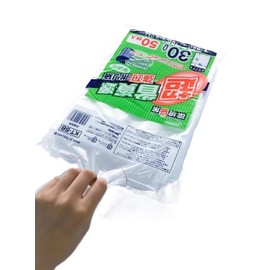 Japacks Environmental Strategy Poly Bags, 30L 50 Pieces, Translucent, Strong Trash Bags