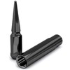 White Knight 3806XLBK-25AM Black Chrome M12x1.25 1-Pc Spline Spike Lug