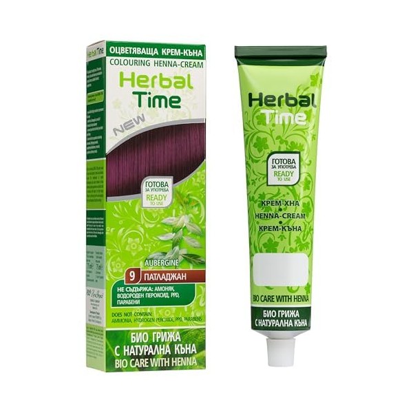 Herbal Time Henna Natural Cream Color Aubergine Nº 9 |