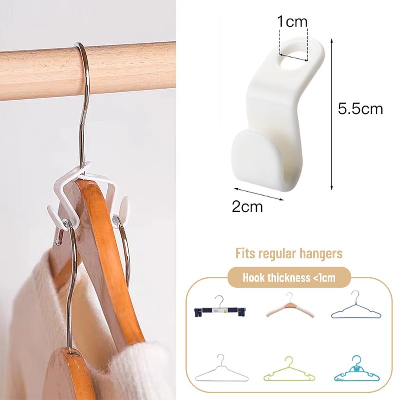 40 Pcs Clothes Hanger Connector Hooks, Space Saving Hangers, Coat