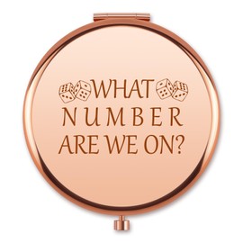 Dice Game Compact Makeup Mirror Gifts for Women Dice Game Player Gambler Casino Valentines Day Birthday Christmas Party Gifts for Adult Her Friend Wife Sister Pocket Folding Travel Mirror