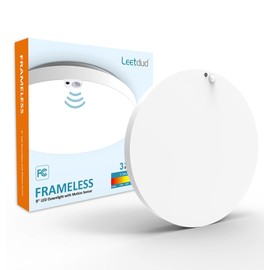 Motion Sensor Ceiling Light Hardwired, 9 Inch 18W, 5 CCT 2700/3000/3500/4000/5000K, 3 Brightness Settable, 120V 1550Lm Flush Mount LED Closet Light Fixture for Stairs, Hallway, ETL Listed, White