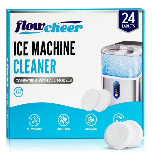 flowcheer Ice Maker Cleaner Tablets, Cleaning and Descaler for Countertop