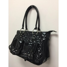 Mcage New Faux Leather Trim Purse Stylish Buckle Accents Pet Soft Carrier Tote 368