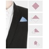 Elerevyo Men's Cotton Handkerchief Classic Solid Color Pocket Square for